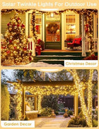 Solar String Lights Outdoor, 4Pack 800LED 288FT Fairy Lights Warm White - Image 6
