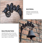 Vintage Cast Iron Wall Mounted Bell with Bird Chime, Black Antique Dinner Doorbell for Outdoor Porch and Indoor Home Décor - Image 5