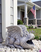 Gothic Gargoyle Sculpture Gutter Downspout Extender,Garden Resin Statue Ornament,Decor Downspout Diverter,Perfect Rain Diverter for 3"x4" Downspouts, Perfect Outdoor Decor Gift (12.2 in) - Image 5