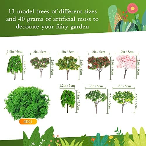 Canlierr 58 Pcs Mini Garden Accessories Set Fairy House Village Miniature - Image 3