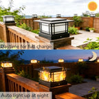 Dynaming 4x4 Solar Post Cap Lights Outdoor with Flickering Flame Light, 12 Pack Black Shell Fence Post Solar Lights Fit Vinyl/Wooden Posts, Brightness LED Lighting Decor for Garden Deck Patio - Image 2