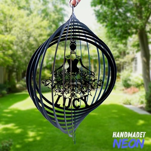 Personalized Ballerina Dancer Wind Spinner Sublimation Custom Name Ballet Dance Metal Art Laser Cut Design 3D Decor for Garden Yard Outdoor Indoor Patio Lawn Porch Girl Woman Gifts (Black) - Image 5