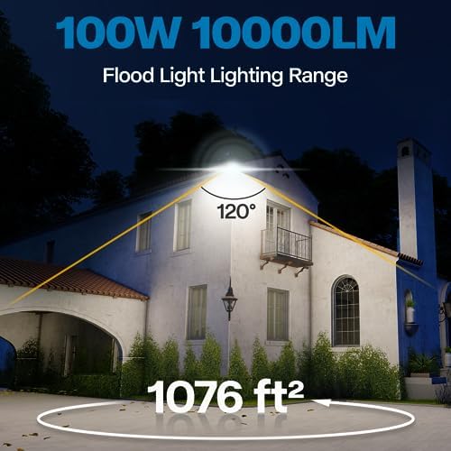 Leddictive 2 Pack 100W LED Flood Lights Outdoor, 3CCT Outside Work Light - Image 6