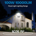 Leddictive 2 Pack 100W LED Flood Lights Outdoor, 3CCT Outside Work Light - Image 6