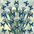 Tujoe 18 Pcs Solar Moving Butterfly Garden Stakes, Waterproof, Blue by Tujoe