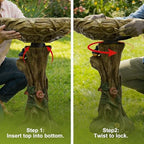 SKYFIRE 25.5” H Fibre Reinforced Concrete Bird Bath with Birds for Garden, Woodland Tree Trunk Decoration Outdoor Bird Bath，Pedestal Birdbaths for Outdoors, Garden, Patio, Lawn, Backyard - Image 7