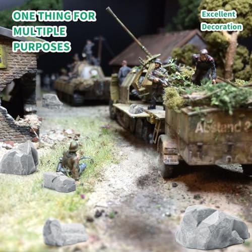 Warmtree 10Pcs Fake Rock+10 Pcs Simulation Miniature Rockery - Image 7