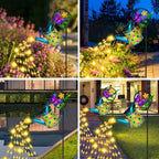 Solar Garden Lights Outdoor Decor, Butterfly Watering Can Lights, 2 Pack - Image 4