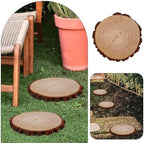 Garden Wooden Stepping Stones Outdoor 10.62X10.62X0.74In Wood Step for Backyard Decor Pathway Landscaping Decorative Garden Ornaments - Image 5