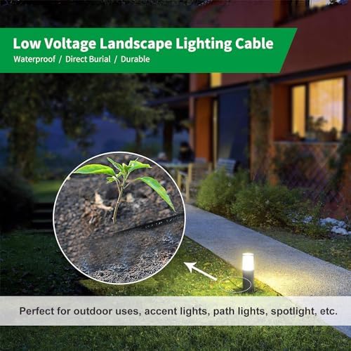 FIRMERST 16/2 Low Voltage Landscape Wire 100 Feet, ETL Listed - Image 4
