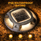 AGPTEK 2 Colors in 1 Solar Driveway Lights 12 Pack with Ground Spike Design - Image 4