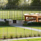 Thealyn 42" H x 12.5 Ft Metal Garden Fence with Gate, 5 Panels - Image 5