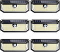 Solar Outdoor Lights, 4000LM 388 LEDs Motion Sensor Outdoor Light, IP65 Waterproof Solar Powered Outside Lights with 270° Wide Angle & 3 Modes, Exterior Flood Security Lights for Patio Garage, 6-Pack by Brightever