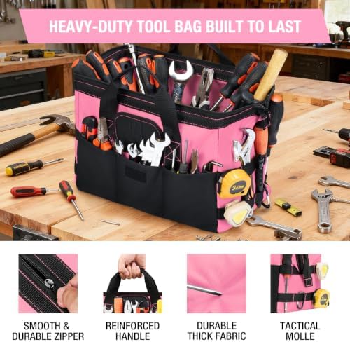 HISEA 3 Pack Heavy Duty Tool Bag, 16-Inch Waterproof Tools Organizer Tote - Image 5