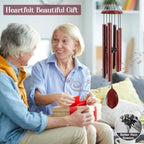 ASTARIN 36 Inch Deep Tone Wind Chimes for Outside, Burgundy Red Leaf Decor - Image 6
