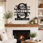 Custom Metal Name Sign | Personalized Last Name Signs | Split Letter Monogram Wall Decor | Family Name Sign | Anniversary Wedding Gift | Outdoor Metal Art | Housewarming Gift - Image 3