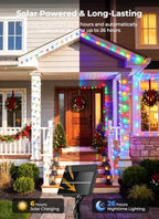 Multicolor C6 Solar Christmas Lights Outdoor, 22.64ft 50 LED Solar String lights Waterproof IP65, 8 Modes Twikle Fairy Light Christmas Tree Decorations for Yard Patio Fence Garden Wedding Party Decor - Image 2
