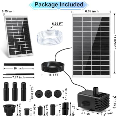 7.5W Solar Fountain Pump with 6 Adjustable Spray Modes - Image 2