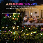Solar Firefly Lights Outdoor Waterproof Adjustable Height, Multicolor 8Pack - Image 2