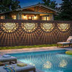 6 Pack Solar Fence Lights Wall lihgts Outdoor Decorations Solar Powered Step Deck Lights Warm Yellow Light Waterproof Decorative Lighting for Garden, Front Door, Backyard (Black) - Image 6