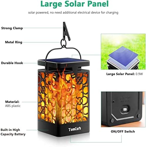 TomCare Solar Flickering Flame Torch Lights for Garden Patio Yard - Image 3