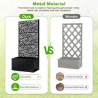 Metal Planter Box with Trellis, 47"x24"x12" Raised Garden Bed - Image 3
