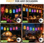 Solar Mason Jar Lid Lights Outdoor 12 Pack, Multicolor Garden Fairy Lights - Image 6