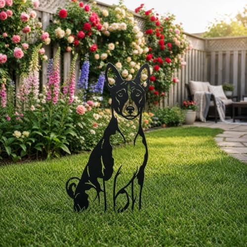 Dog Metal Garden Stake - Weatherproof Dog Silhouette Yard Art, Decorative Outdoor Sign for Lawn & Patio, Heartfelt Gift for Rough Collie Lovers(Stand,10") - Image 2