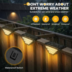 BKBB PPBB Solar Step Lights for Outside, Solar Stair Lights Outdoor Waterproof, Deck Step Lights for Fence, Patio, Yard, Porch, Front Door, Sidewalk, Garden, Patio Decor (6, Warm White) - Image 4