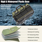 18 Inch Heavy Duty Tool Bag, 16-Pocket Tool Box Organizer, Green - Image 5