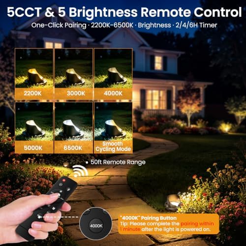 Low Voltage Landscape Lighting Kit, 2200K-6500K Well Lights 6Pack - Image 3