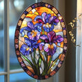 Purple Iris Flower Acrylic Suncatcher by AVAGAN