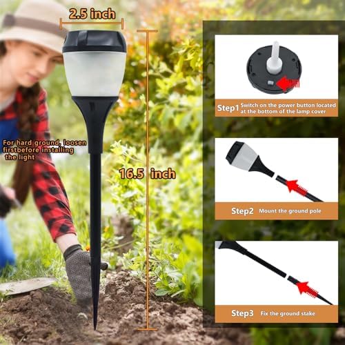 Swingers Solar Lights Outdoor, LED Solar Torch Lights with Flickering Flame - Image 4
