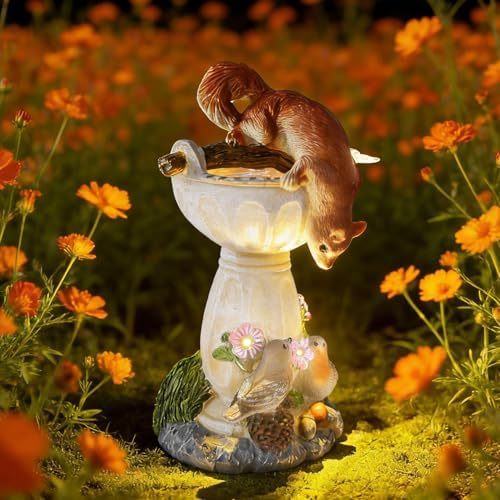 HUYIENO Solar Garden Statue Outdoor Decor Squirrel Ornament - Image 6