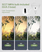 LITFIT 2Pack Brass Low Voltage Landscape Spotlight, 3CCT MR16 Bulb Included - Image 3