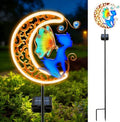 VOOKRY Solar Lights,Metal Waterproof Neon Moon Glowing Garden Stake Light by VOOKRY
