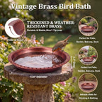 Bird Bath Bowl, Metal Rolled Edge Cutout Bird Bath for Outdoor - Image 2