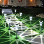 Eyrosa Solar Lights Outdoor, 15 Pack Waterproof Stainless Steel Solar Stake Lights for Pathway Garden Yard Path Walkway Driveway Lawn Patio Outside Decor, Cool White by EYROSA