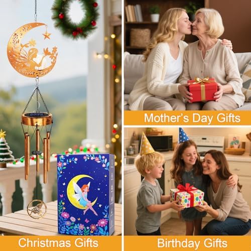 Solar Moon Fairy Wind Chimes,Moon Gifts Mothers Day for Mom Women - Image 6