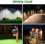 JSOT Solar Deck Lights Perfect for Fence, Deck Rail, Wall Décor-Cool White 6P-Black - Image 2
