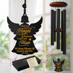 Memorial Wind Chime Angel Mom, Personalized Custom Name and Years, Sympathy Gift for Loss of Mother, Remembrance Windchimes Indoor Outdoor Porch Decor Melodic by AlpadilCo