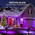 InnoGear 2 Solar Lights Outdoor Spotlight for Halloween Christmas, Purple - Image 3