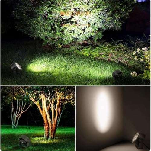 LED Beam Spotlight, AC85V~265V LED Beam Spotlight, IP66 Waterproof Led Beam Lamp, Outdoor Led Projection Spot Lights, Rotating Landscape Lighting Tree Light(Warm White,12w) - Image 6