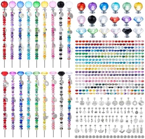 513Pcs DIY Beaded Garden Stakes, Fairy Wand Kit with 18 Threaded Rod by YHMQDU