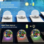 14" Solar Powered Floating Pool Lights - RGB Colorful LED Inflatable Glow Balls, Waterproof Floating Pool Lights for Party Patio Decor (RGB-4 Pack) - Image 2