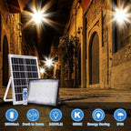 100W LED Solar Flood Lights, 10000MAH Flood Light Outdoor IP66 Waterproof with Remote Control Security Lighting for Parking Lot, Yard, Garden, Swimming Pool, Pathway - Image 3
