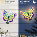 2 Pack Solar Lights Outdoor Metal Butterfly Wall Decor with 30 Led - Image 2