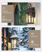 FEMILA Outdoor Wall Lantern Oil Rubbed Bronze, Exterior Wall Light Sconce with Seeded Glass, Front Porch Light Fixture for Outdoor Garage, Patio House, 4FD54B ORB - Image 5