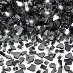 GasSaf 1/4 Inch Black Fire Glass Reflective Tempered Fireglass, 10 Pound by GasSaf