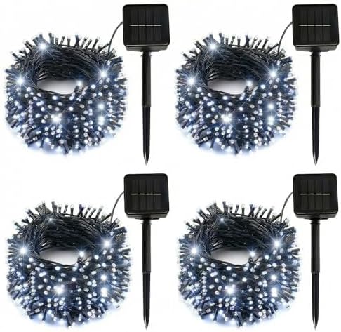SyouHome Solar String Lights Outdoor, 4 Pack 400 LED Solar Christmas Lights by SyouHome